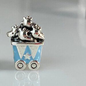 Sterling Silver Peanuts Woodstock Wagon Charm